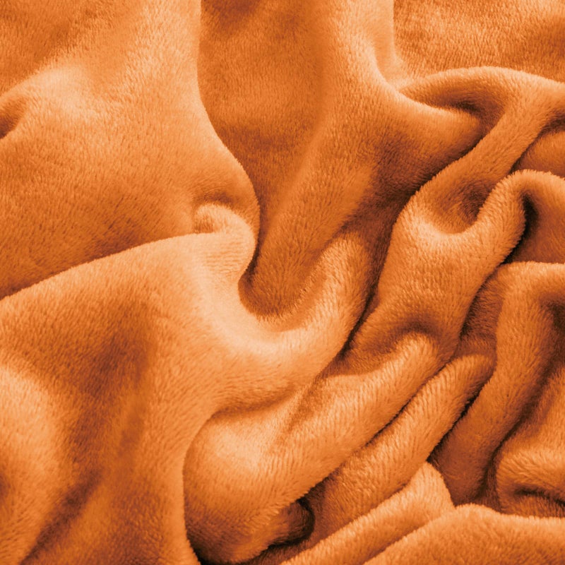 BEDELITE Flannel Sheets Queen Size Burnt Orange - Super Soft Fall Fleece Sheets Set Fluffy Extra Plush  4 Piece(Include Fitted Sheet  Flat Sheet  2 Pillowcases) - Image 5