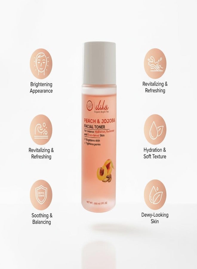 ILIKA Peach & Jojoba Face Toner | Hydrating & Refreshing Alcohol-Free Toner for Daily Skincare | 100 ml - Image 2