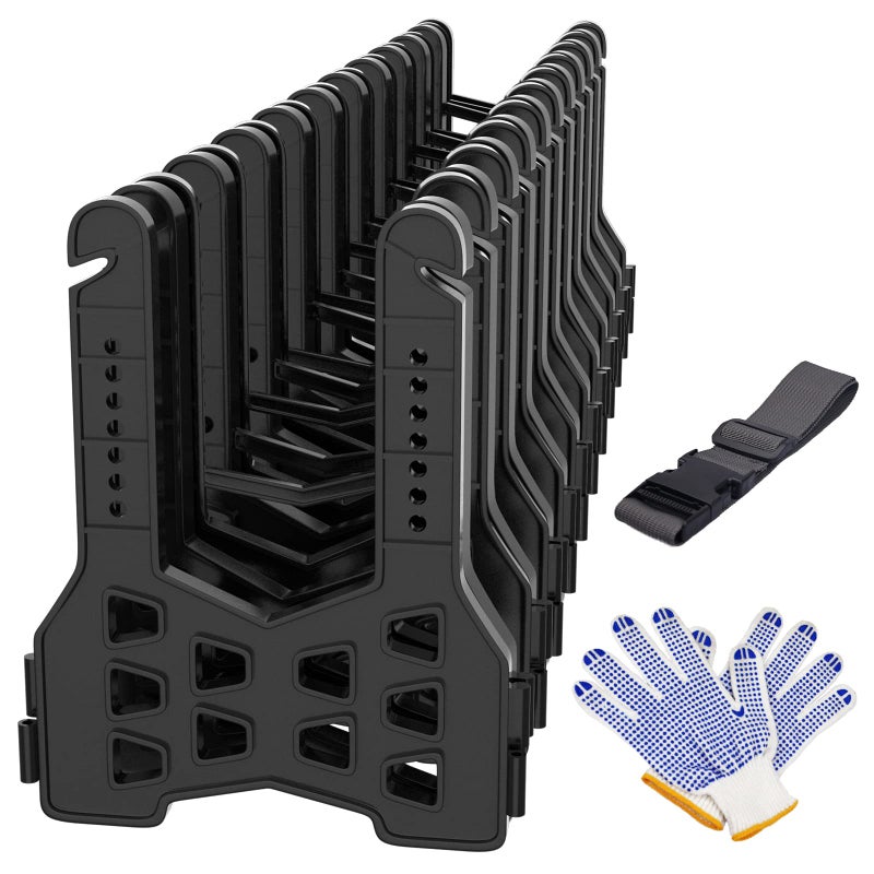 RVMATE RV Sewer Hose Support 10 Feet Plastic Septic Hose Support Black Easy to Set Up Help Dumping Quickly and Securely Comes with Gloves and Organization Strap - Image 2