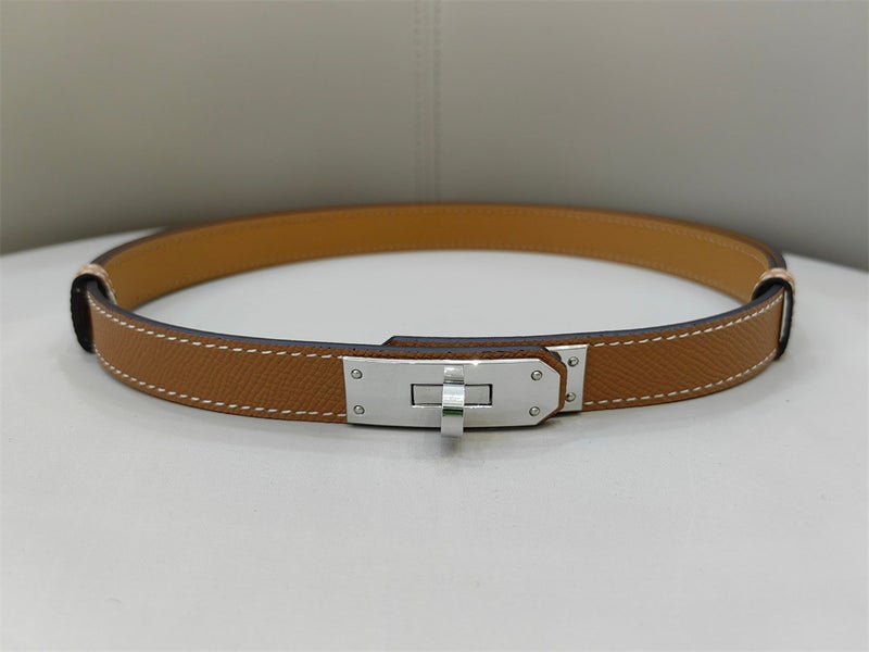 Grain palm print double-sided cowhide belt versatile womens jeans with suit jacket dress belt Womens Brown