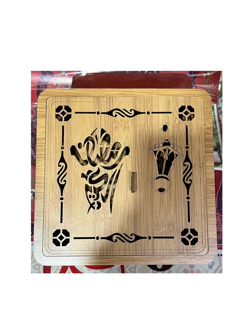 A divided snack plate, a divided wooden date bowl, or a divided square tea bag box - Image 4