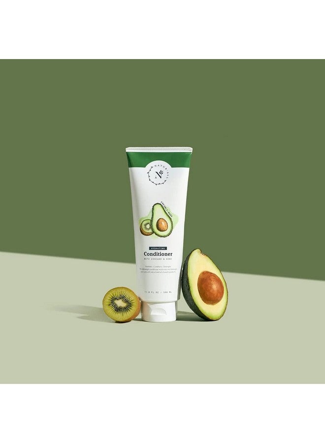 Naturall Hydrating Hair Conditioner All Natural With Avocado & Kiwi Silicone Paraben & Crueltyfree Adds Moisture & Shine For Dry Frizzy Hair 11.8 Oz - Image 3