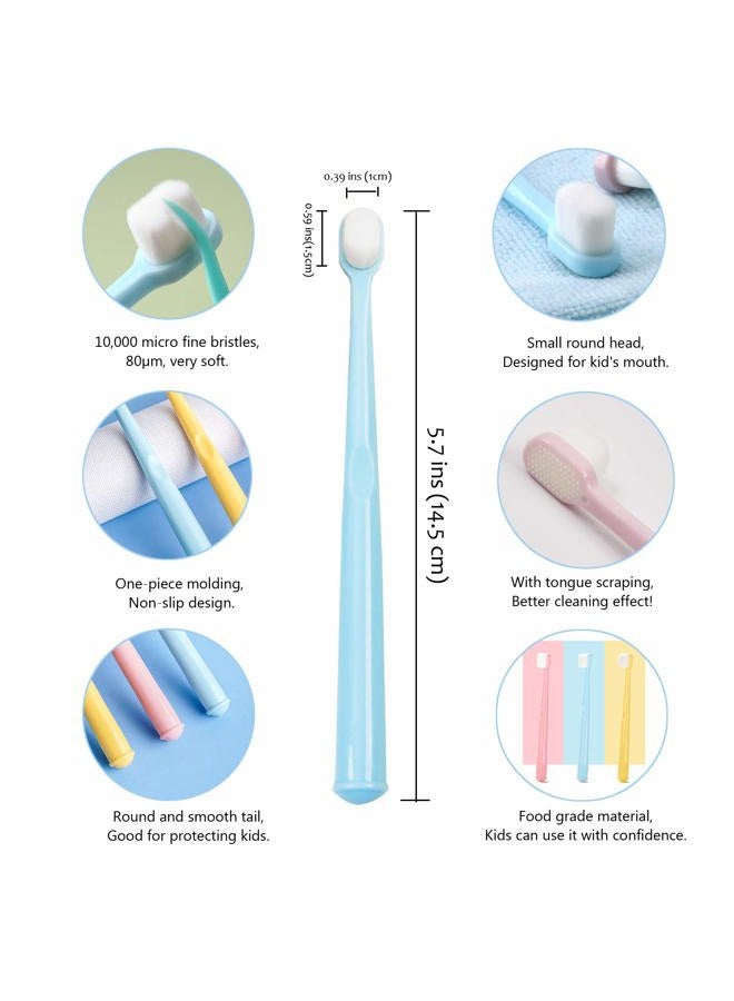 EasyHonor (Toddler Toothbrush 6pcs) - Baby Toothbrush & Toddler Toothbrush for Age 4-12 Years Old, Extra Soft Toothbrush with 10000 Soft Floss Bristle for Baby Gum Care. (6Pcs) - Image 2
