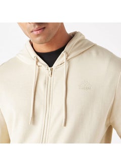 Kappa Kappa Solid Zip Through Hoodie with Long Sleeves and Kangaroo Pocket  - Image 4
