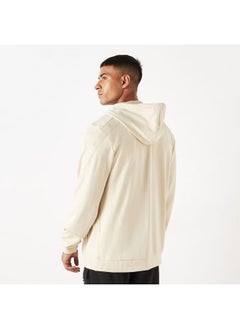 Kappa Kappa Solid Zip Through Hoodie with Long Sleeves and Kangaroo Pocket  - Image 3