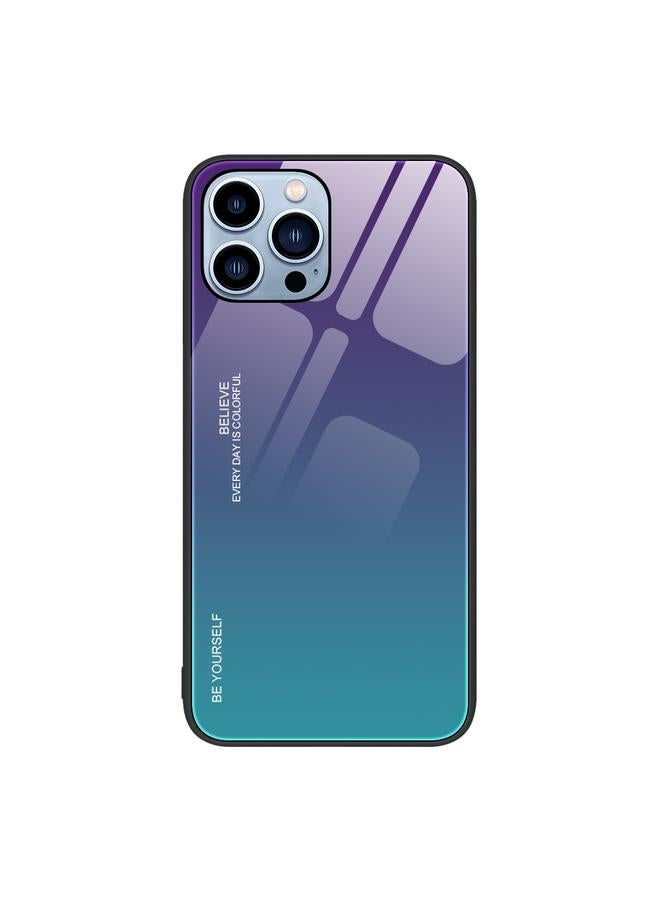زبون جراب زجاجي متدرج الألوان لهاتف iPhone 13 Pro - Image 1
