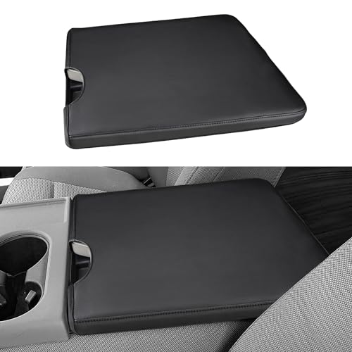 INTGET Center Console Armrest Cover for 2026 Ford F150 Accessories 2015-2023 2024 2025/for F250 F350 F450 F550 2017-2026 40/20/40 Jump Seat Car Arm Rest Lid Seat(black stitches, 2015-2026 Jump Seat) - Image 1
