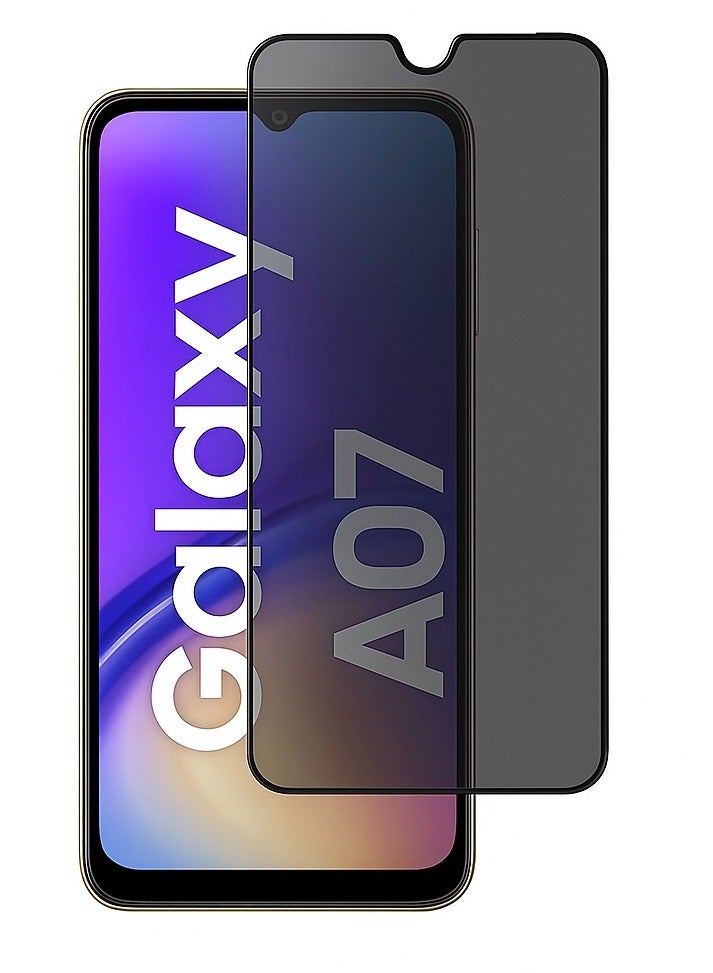 Privacy Screen Protector for Samsung Galaxy A07 – Anti-Static Tempered Glass with ESD Privacy, 9H Hardness, Anti-Peep, Dust-Proof, Super Smooth Touch