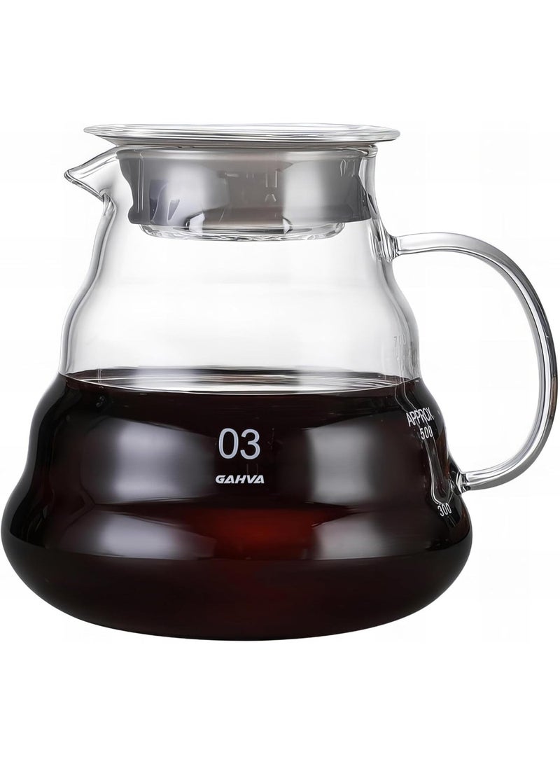 V60 Coffee Set, Heat-Resistant Transparent Glass Pour-Over Coffee Server and Manual Drip Brewer with Tea & Coffee Serving Pot –800ml - Image 1