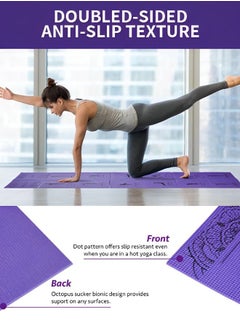 Foldable Yoga Mat with Illustrated Yoga Poses, Non Slip Exercise Mat for Home Gym, Travel Yoga Set With Stretch Strap for Yoga Pilates and Fitness - pzsku/ZD8D89AC21F9CBFCD5577Z/45/_/1668942195/d89c695b-1d6a-4db9-a83d-5021fcc3d45c