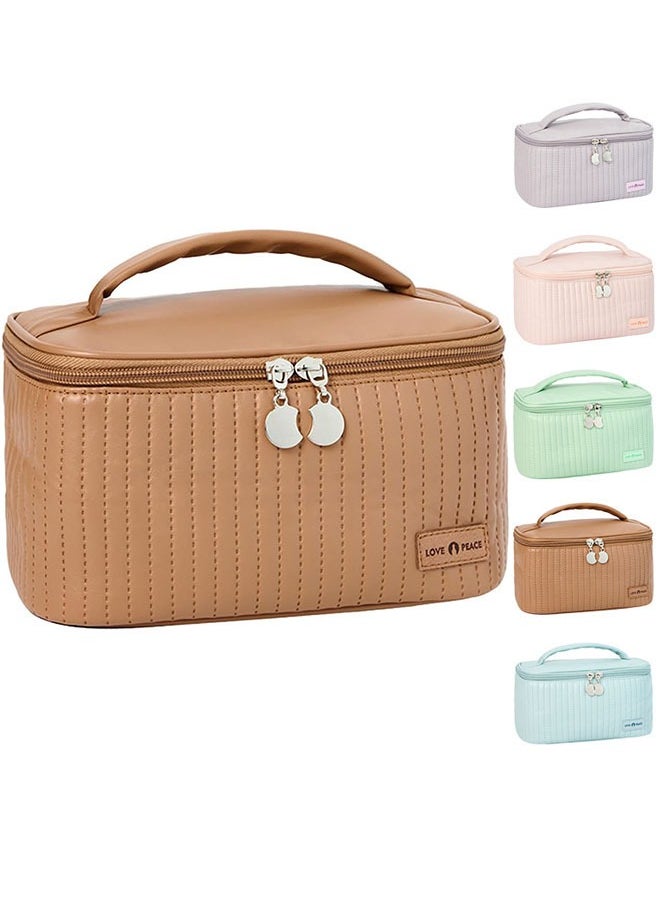 Portable Cake-shaped Cosmetic Bag With Open Lid, With Handle To Carry, Off Brown - pzsku/ZD8D89B79C44BA55D8A72Z/45/_/1731318712/0ea6b55a-6aef-45d5-be85-08f5d7672d3b