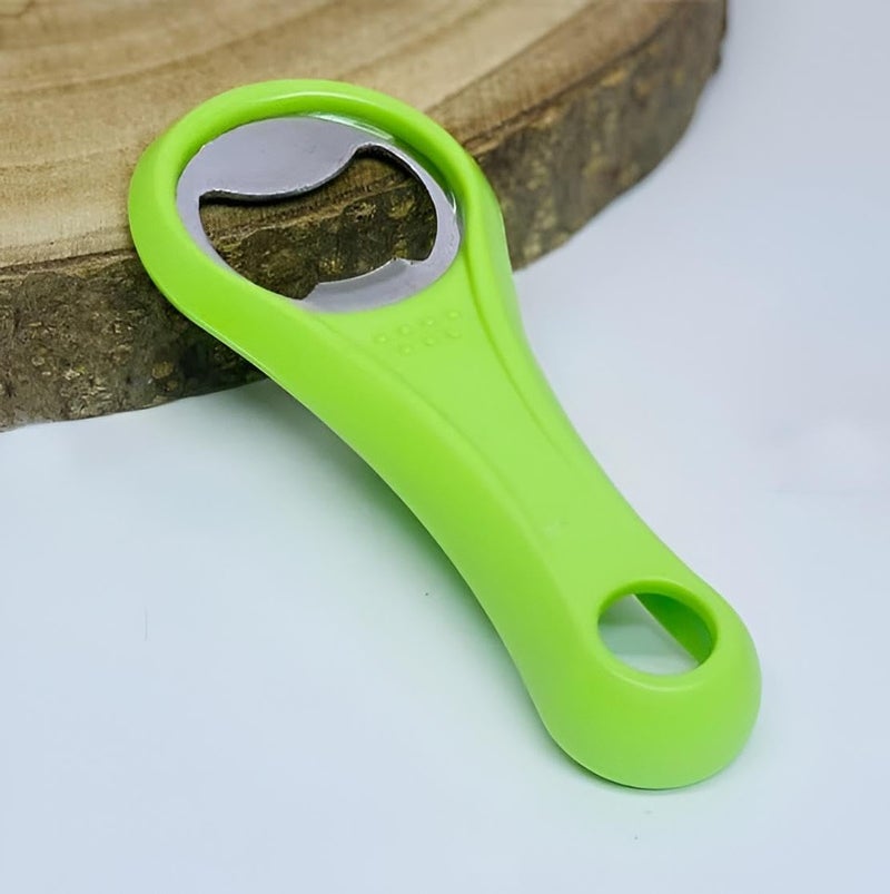 2-in-1 Bottle Opener - Multi-functional steel corkscrew with non-slip rubber grip for effortless beer cap opening and wine bottle uncorking, durable and ergonomic design for home or bar use. - Image 2