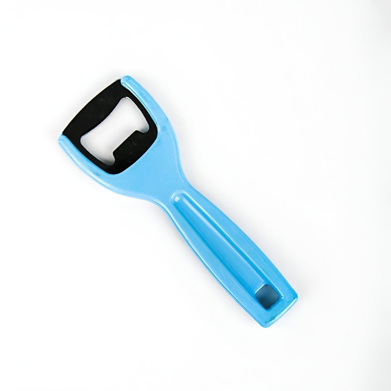 2-in-1 Bottle Opener - Multi-functional steel corkscrew with non-slip rubber grip for effortless beer cap opening and wine bottle uncorking, durable and ergonomic design for home or bar use. - Image 1