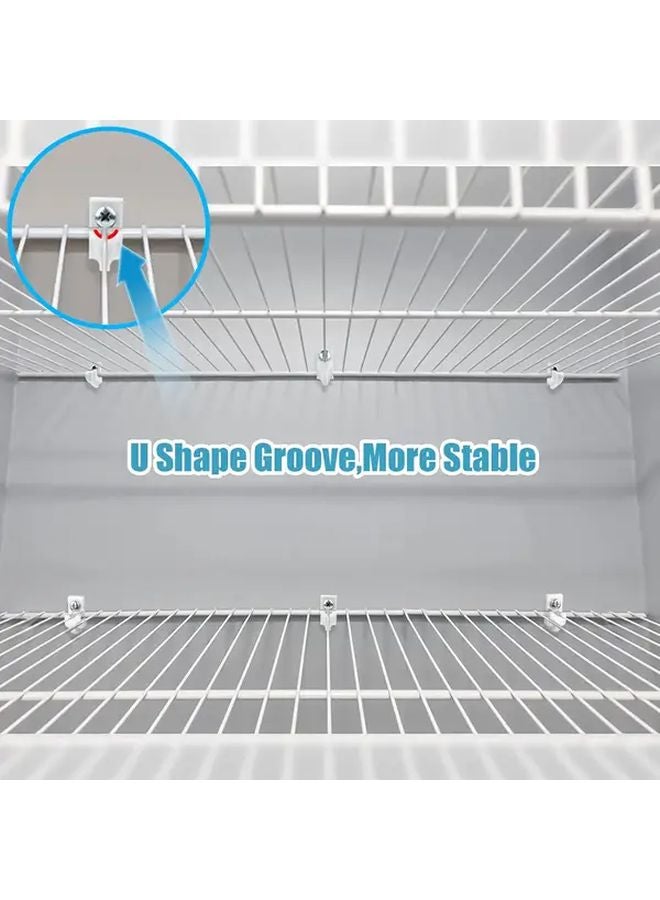 9pcs White Plastic Heavy Duty Board Clips Hooks Multi Purpose Wardrobe Shelf Dividers - Image 5