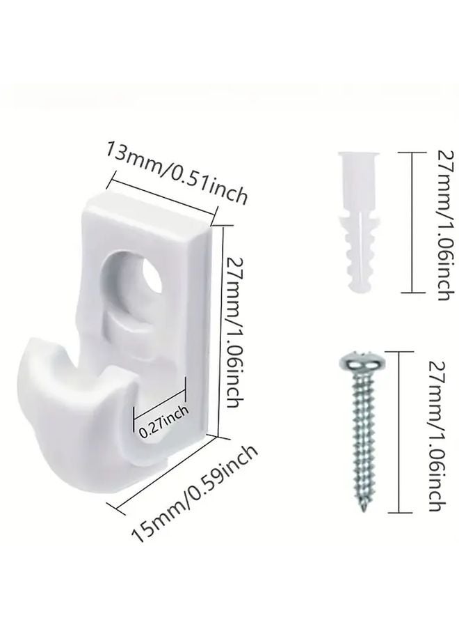 9pcs White Plastic Heavy Duty Board Clips Hooks Multi Purpose Wardrobe Shelf Dividers - Image 4