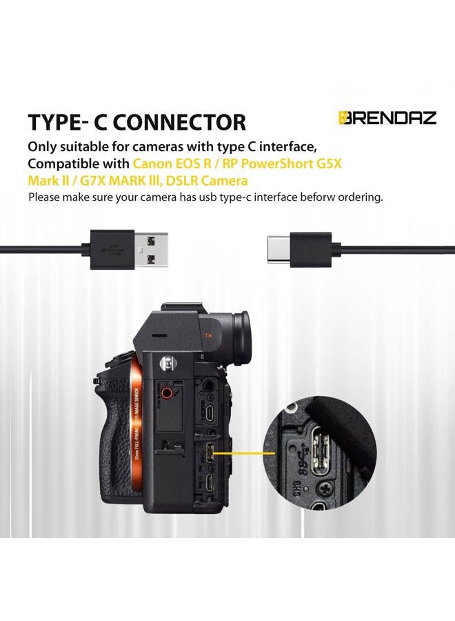 BRENDAZ USB 3.1 Type-A to Type-C (Type C) Cable, Compatible with Canon EOS RP, EOS R, R5, R6 Mirrorless Digital Camera, Supports Data Transfer 10Gbps - Image 4