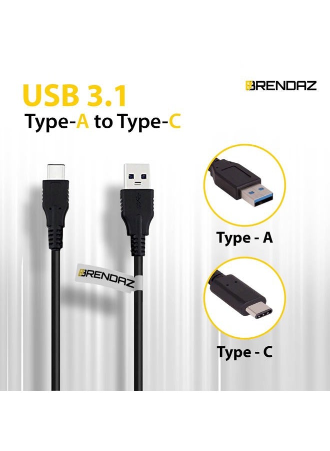 BRENDAZ USB 3.1 Type-A to Type-C (Type C) Cable, Compatible with Canon EOS RP, EOS R, R5, R6 Mirrorless Digital Camera, Supports Data Transfer 10Gbps - Image 2