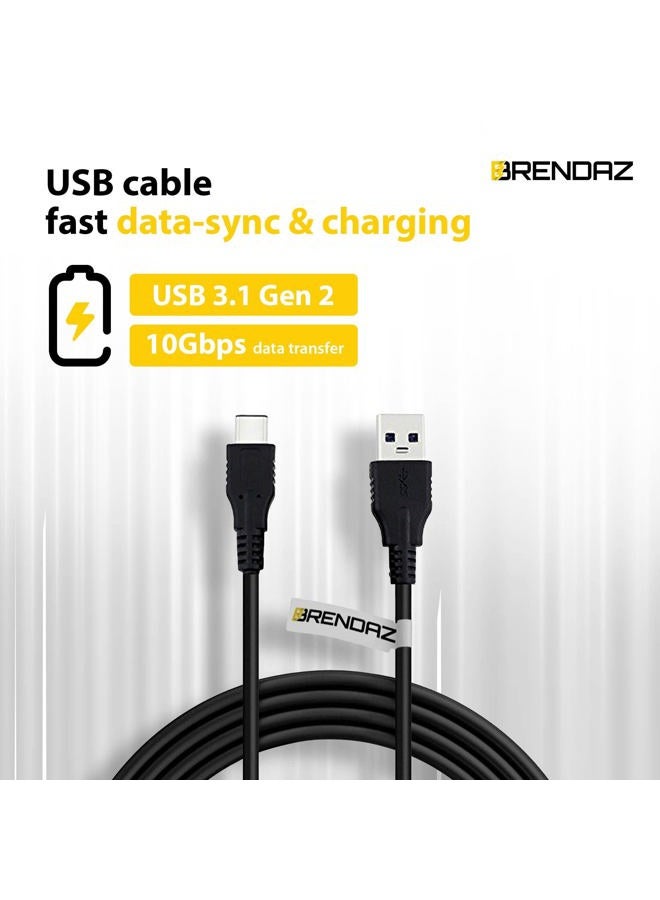 BRENDAZ USB 3.1 Type-A to Type-C (Type C) Cable, Compatible with Canon EOS RP, EOS R, R5, R6 Mirrorless Digital Camera, Supports Data Transfer 10Gbps - Image 3