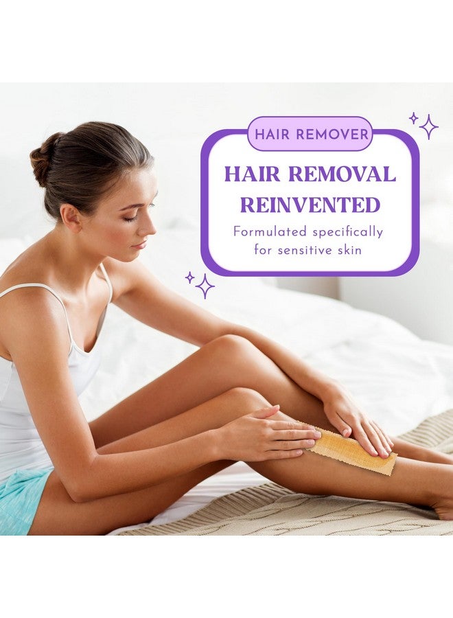 MOOM Oom Glaze Waxing Kit With Lavender Natural Waxing Kit For Women & Men Whole Body Bikini & Face Wax 6 Oz (170 G) Jar Sugar Wax Hair Remover With 18 Reusable Fabric Strips - Image 3