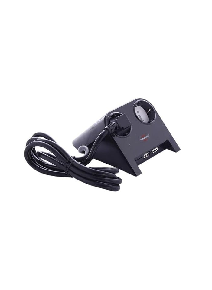 برينينستول مشترك كهرباء بريننشتول 2 منفذ + 2 USB مكتب - كابل 1.8 متر (1153500222)