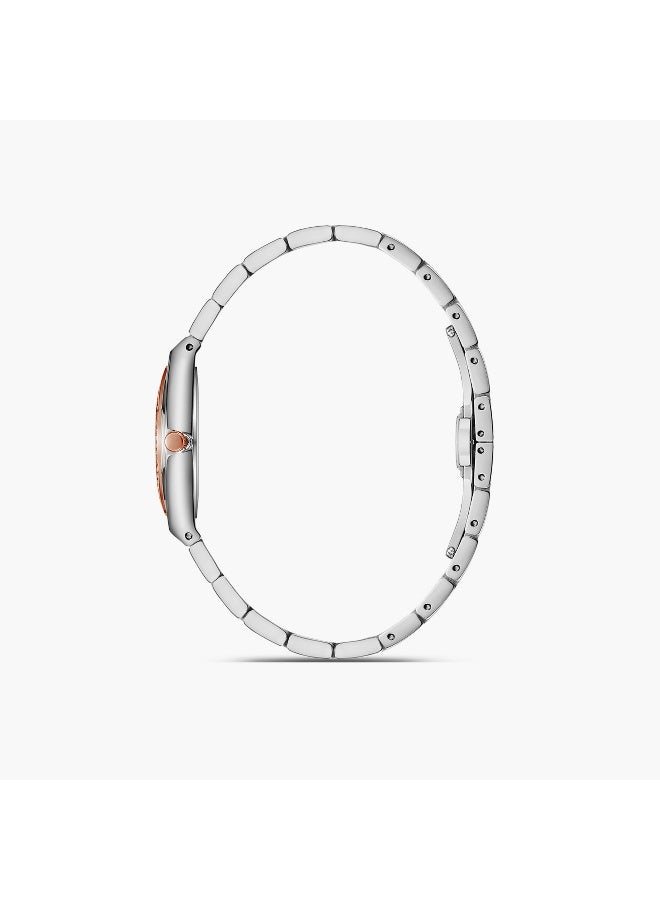 OMAX ساعة أومكس النسائية باللون الوردي الذهبي التناظري - Image 2