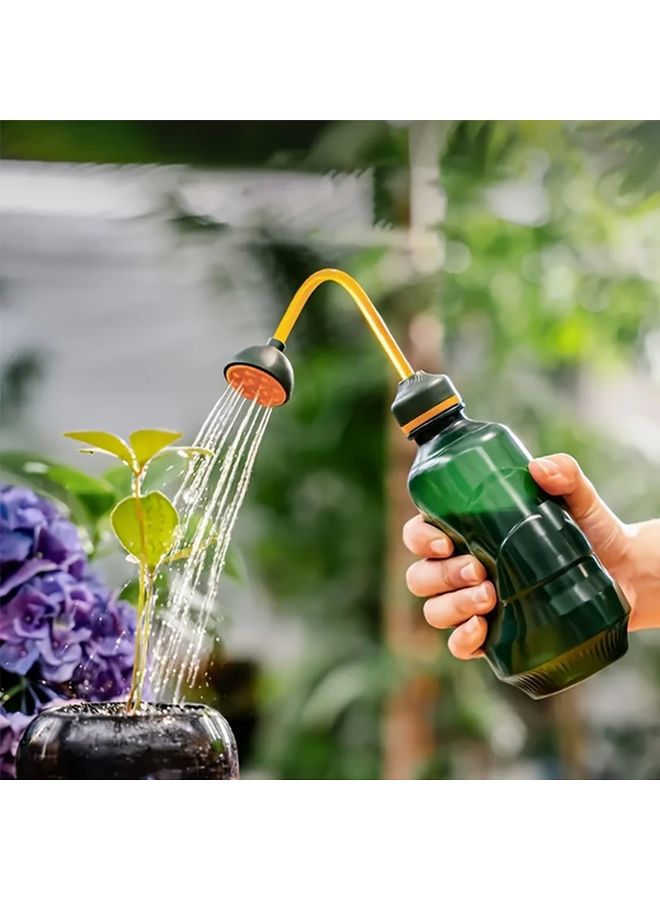 Ergonomic Squeeze Handle Watering Can With Long Spout Transparent Durable Plastic 1pc For Indoor Outdoor Gardening - Image 1