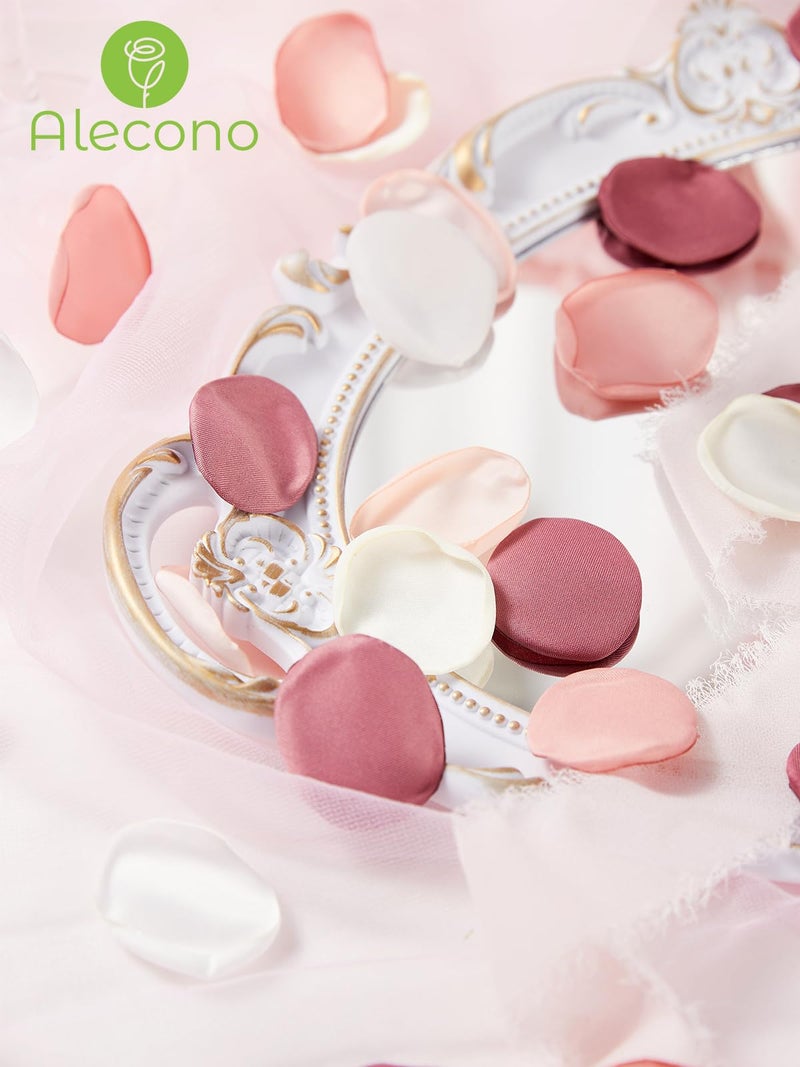 Alecono 𝟰𝟬𝟬𝙋𝙘𝙨 Silk Rose Petals, Fake Pink Rose Petals for Wedding Proposal Flower Girl Basket, Flower Petals to Throw at Wedding for Birthday Party Decoration - Image 5