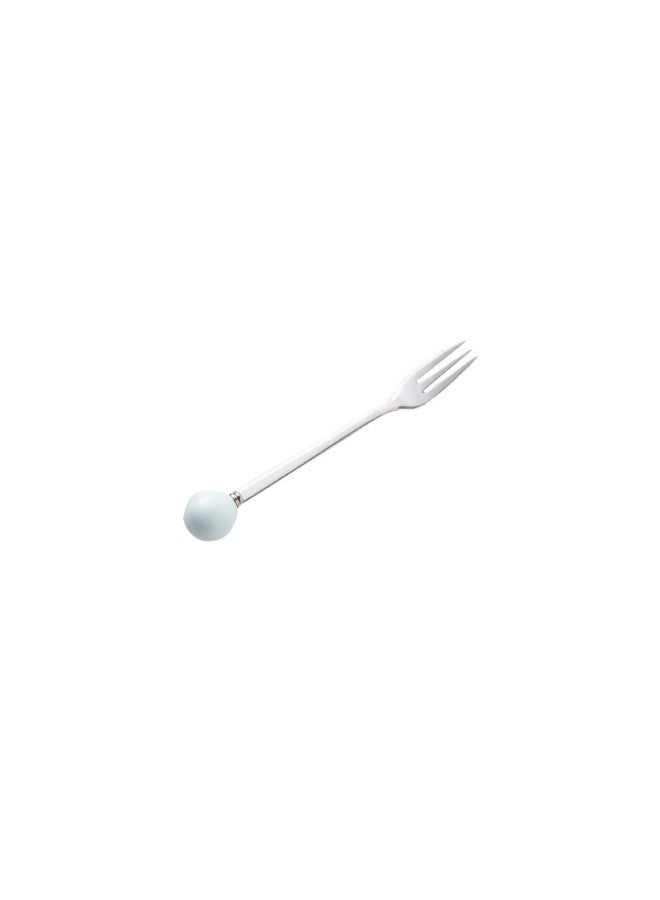 Cream Style Advanced Fruit Fork Suit Multi-purpose Ceramic Cheese Storage Can Bar Decoration Good Hand Ceremony-Specification:Sky Blue Fork - Image 1