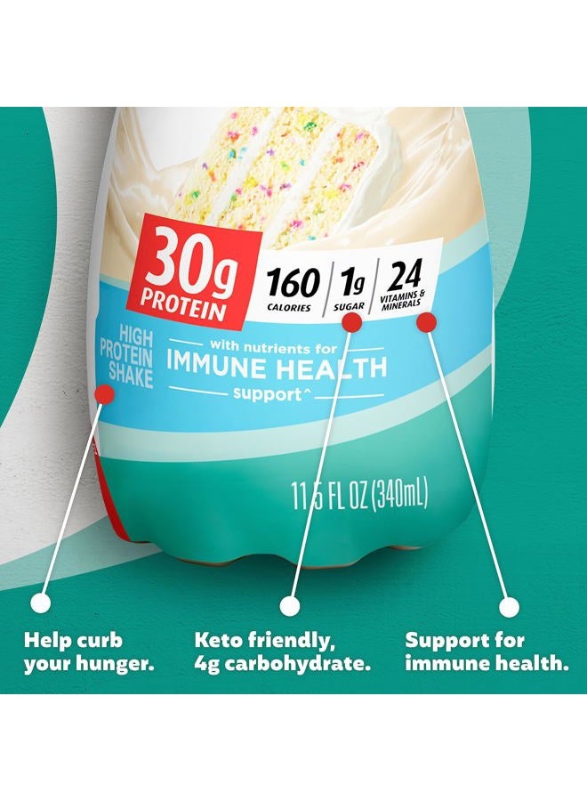 Premier Protein شيك، خليط كعكة، 30 جرام بروتين، 1 جرام سكر، 24 فيتامينات ومعادن، مغذيات لدعم صحة المناعة، 11.5 أونصة سائلة، 12 حبة - Image 4