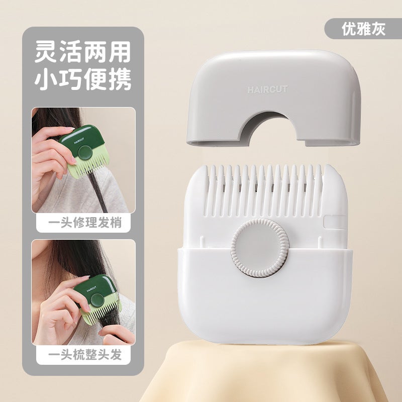 Generic Hairdresser Comb Multi-functional Two-in-One Household Girl's Trimming Broken Hair Split and Thin Cut Special Haircut Artifact Emma Orange 5 Blade - Image 3