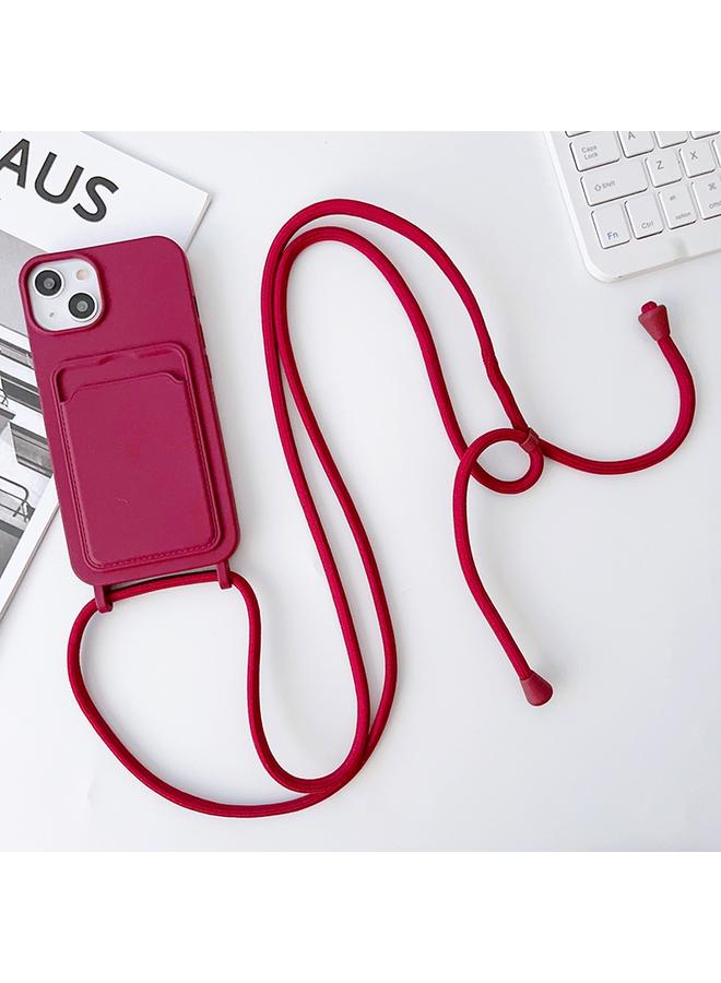 اس-توب حافظة لهاتف iPhone 12 Crossbody مع حامل بطاقة من السيليكون المرن - Image 1