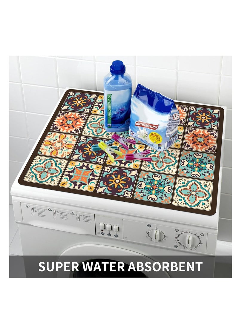 Arabest Colorful Coffee Maker Mat for Countertop, Coffee Mat Coffee Bar Accessories, Dish Drying Mat for Kitchen, Absorbent Quick Drying Mat, Countertop Protection Drying Pat, (30*40cm)  - Image 4