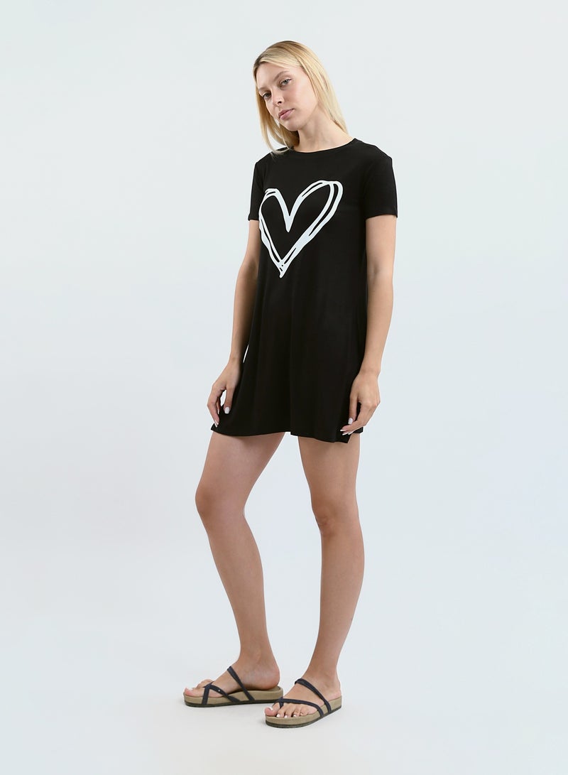 Mesery Sleepshirt Cotton Short Sleeves Printed  - Image 3