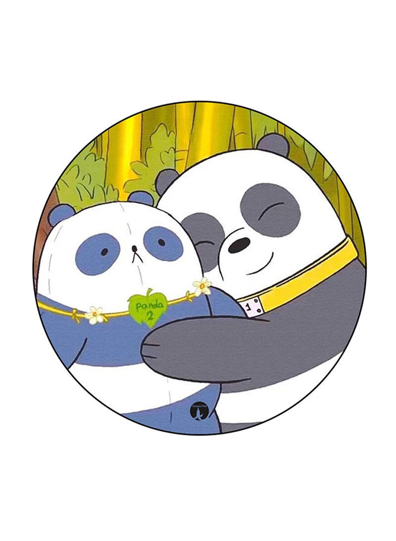 RKN We Bare Bears Printed Round Pin Badge Multicolour - Image 1
