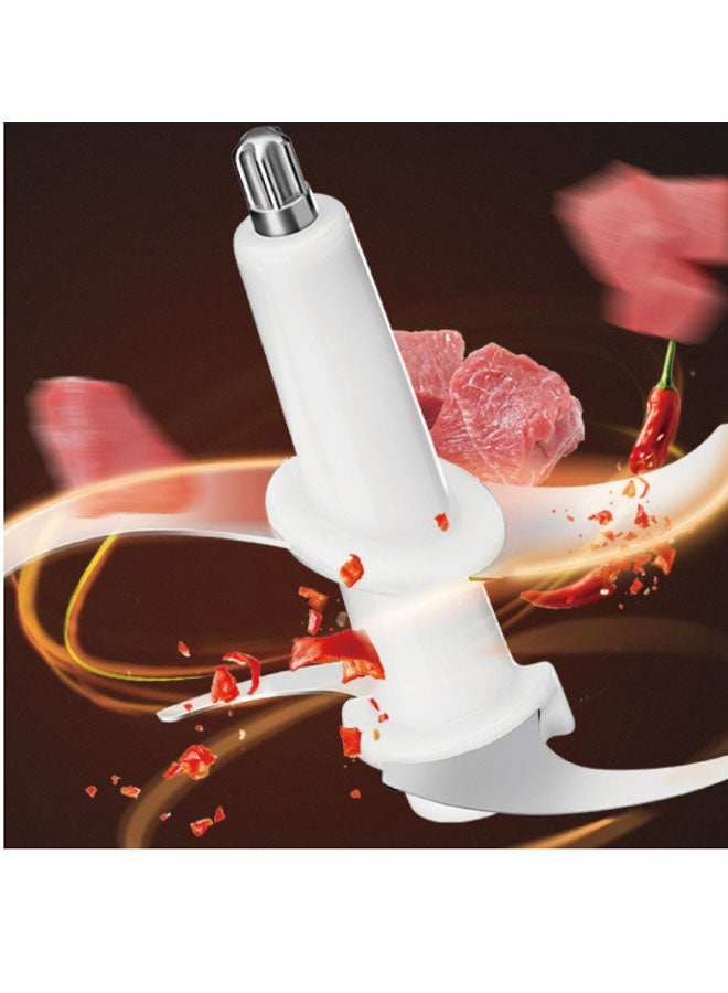 RAF Multi-functional Stainless Steel Chopper and Meat Grinder, Extra-large 3000 Ml Capacity, Four-blade System, Pulse Function for Precise Cutting, Can Crush Ice, Compact and Stylish Black Design, Easy to Clean, 3-liter Capacity, 1000 Watts Power. - Image 3