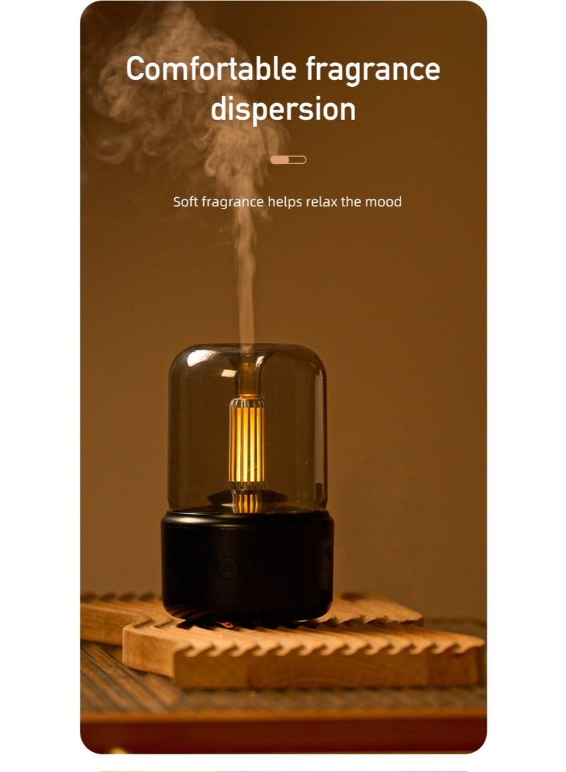 Essential Oil Diffuser, 150ml Aromatherapy Diffuser with Auto Shut-Off Function, Ultrasonic Diffusers for Essential Oils, Cool Mist Humidifier with Warm Lights, for Home & Office (Free of Essential Oils) - Image 4