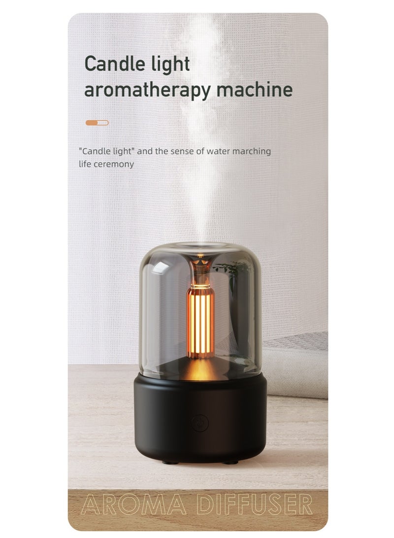Essential Oil Diffuser, 150ml Aromatherapy Diffuser with Auto Shut-Off Function, Ultrasonic Diffusers for Essential Oils, Cool Mist Humidifier with Warm Lights, for Home & Office (Free of Essential Oils) - Image 3