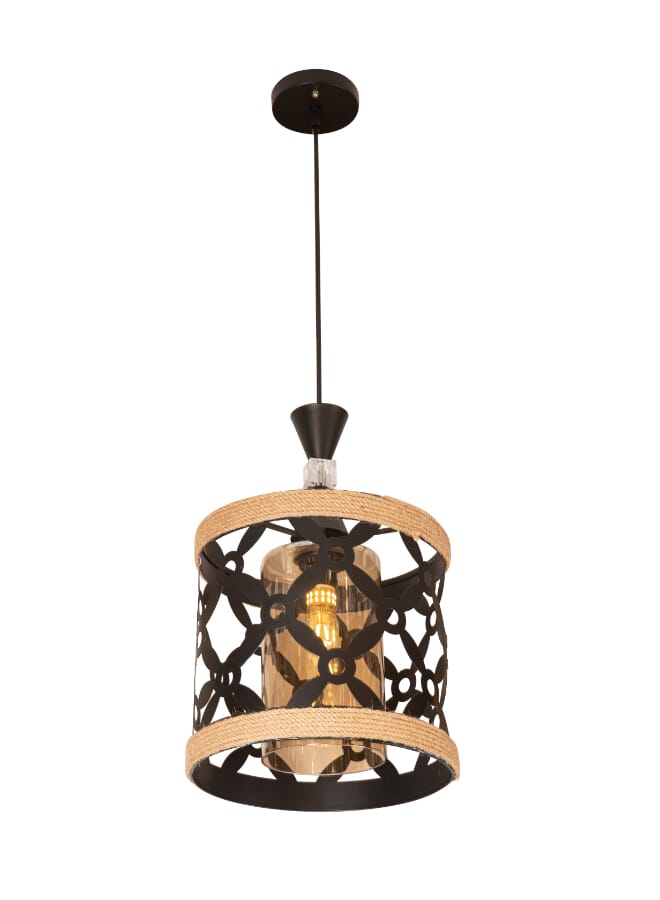 بيست باور مصباح معلق ريفي 6653 بقاعدة لمبة E27 – مصباح سقف بتصميم كلاسيكي مع كابل قابل للتعديل بطول 80 سم – إضاءة صناعية مثالية لغرفة الطعام والمطبخ والمعيشة (المصباح غير مشمول) - Image 2