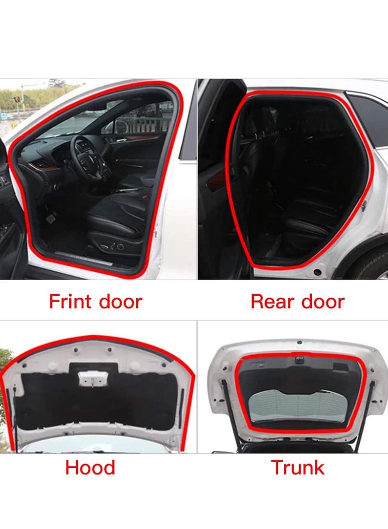 SYOSI Car Weather Stripping Universal Self Adhesive Auto Door Rubber Draft Seal 10M L Shape Window Trunk Trim Edge Weatherstrip Engine Cover Noise Insulation - Image 4