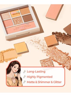 AMTS AMTS x True Beauty Edition - Some Sweet EyeShadow Makeup Palette | Matte Shimmer Metallic, Long Lasting, Cheek blush, All My Things, K Beauty, Pink Gold makeup  - Image 3