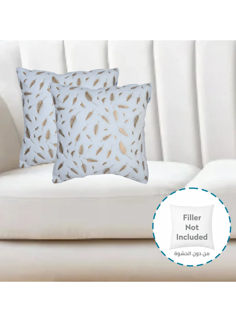 Donetella Cushion Cover,45X45 Cm (18X18 inch) 2-Pcs Decorative Throw Pillowcases Without Filler With Beautiful Abstract Art For Sofa Bed Living Room And Couch, Grey Nickel