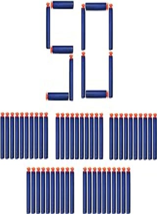 VGRASSP Soft Foam Suction Bullets Darts for Toys Guns -Sticky Safe Bullets Compatible with Nerf N-Strike and Blaze Storm Blaster Guns (Pack of 50 Bullets) - pzsku/ZD8D9C8F077462FAE12E3Z/45/_/1718495390/eba07750-0594-42cf-b00e-71d1e647083e