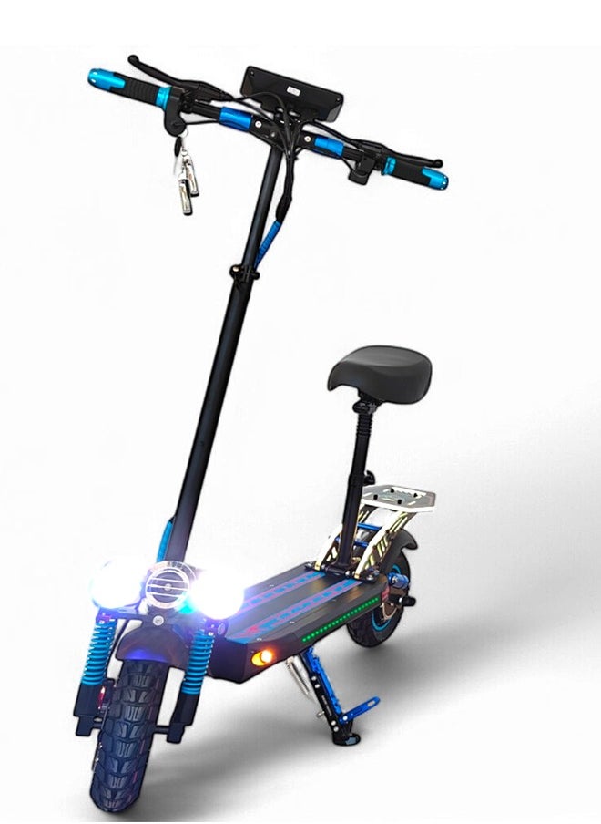Wind Horse H5 Plus Folding Electric Scooter, 1200W Motor, 48V 27Ah Battery, 50KM/H Max Speed, 51KM Range, 10 Inches Tires, Dual Suspension and Remote Lock  - Image 3