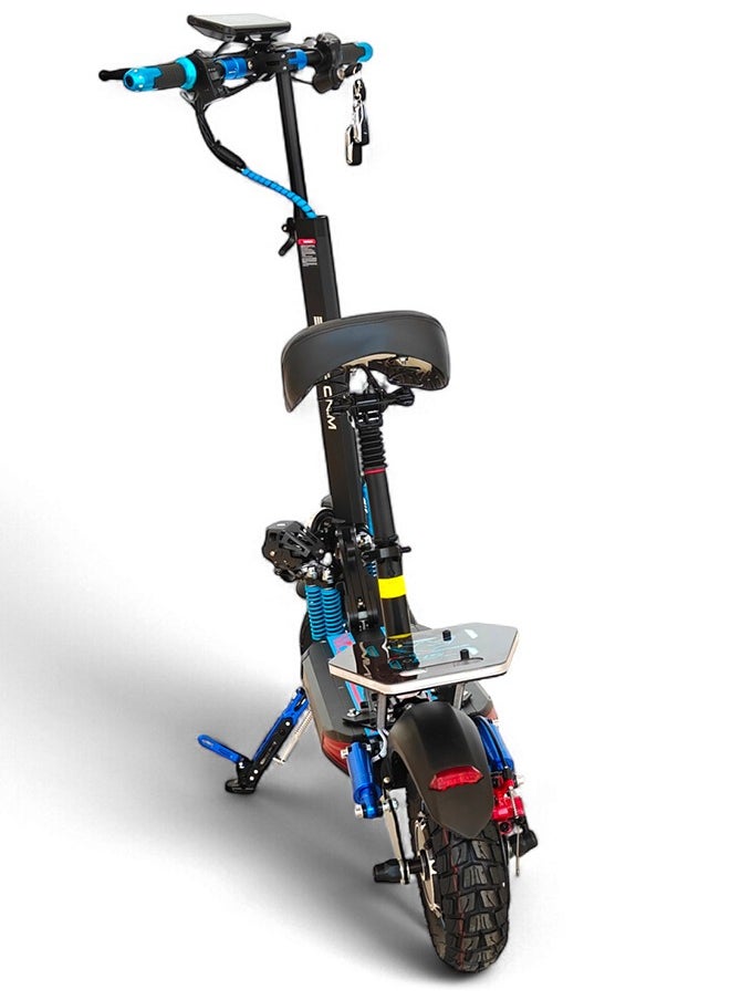 Wind Horse H5 Plus Folding Electric Scooter, 1200W Motor, 48V 27Ah Battery, 50KM/H Max Speed, 51KM Range, 10 Inches Tires, Dual Suspension and Remote Lock  - Image 5