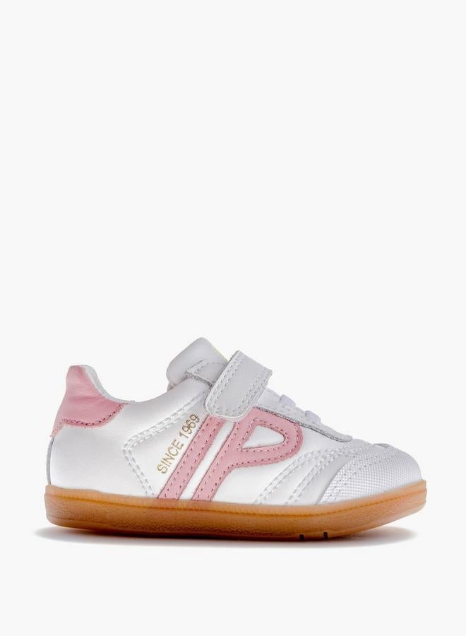 Pablosky Girls' Panelled Sneakers with Hook and Loop Closure School Shoes - Image 1