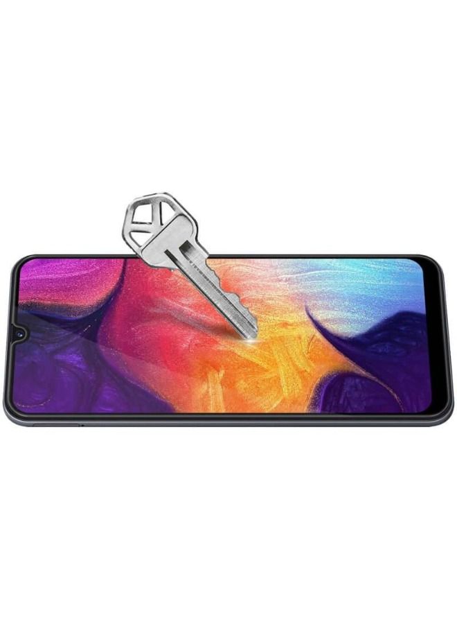 9D Tempered Glass Screen Protector For Samsung Galaxy A50 Clear/Black - Image 4