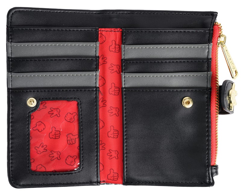 Loungefly Disney Mickey Mouse Faux Leather Wallet Womens Snap Flap Clutch - Image 3