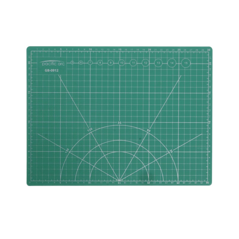 Pacific Arc Double Sided Self Healing Cutting Mat Thick and Durable Vinyl Rotary Cutting Mat for Sewing Scrapbook Paper Cutting Mat 09x 12