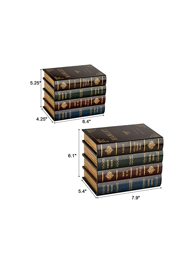 The Bros 2 Pack Decorative Book Boxes Wooden Antique Book Decorations Vintage Book Storage Box - Hamlet - Image 2