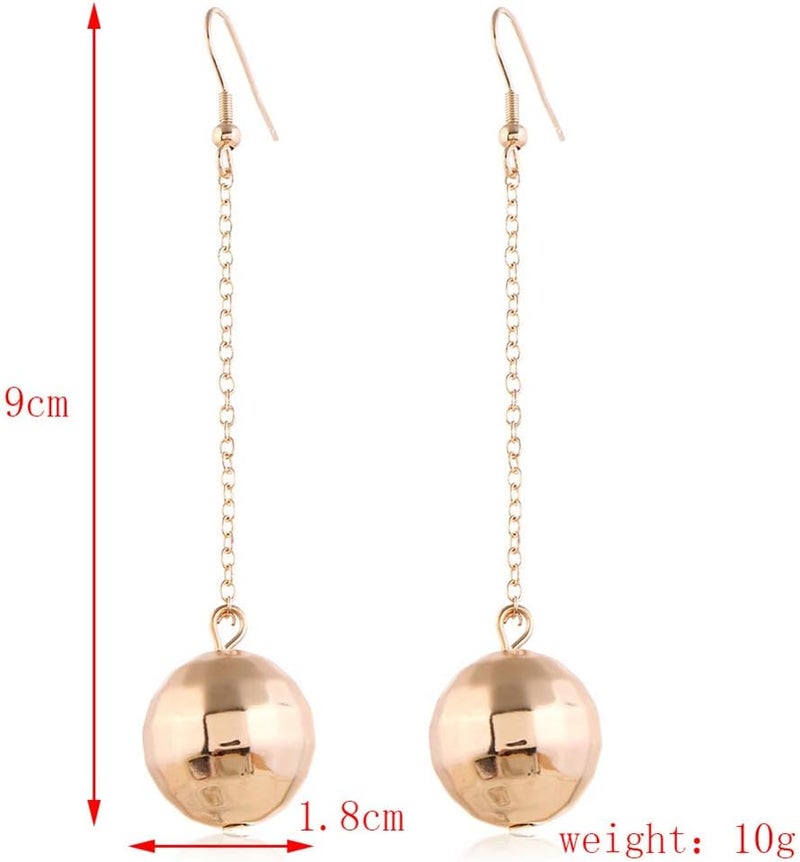 YUNXI 2 Pairs of Disco Ball Earrings 60's or 70's Silver Gold Disco Ball Earrings for Women's Accessories - Image 2